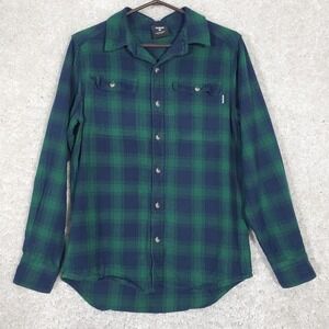 Teton Gravity Research Mens Plaid Flannel Shirt‎ Size M Outdoor Casual